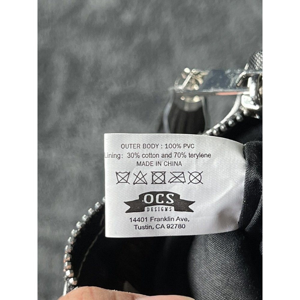 Rae Dunn STUFF Pouch PVC Cosmetic Zipper Bag Travel 7.55x5.5 White - Picture 5 of 7